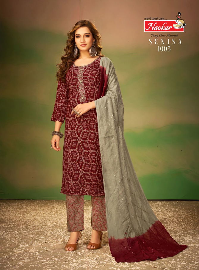 Senisa Vol 1 By Navkar Rayon Printed Kurti Bottom With Dupatta
